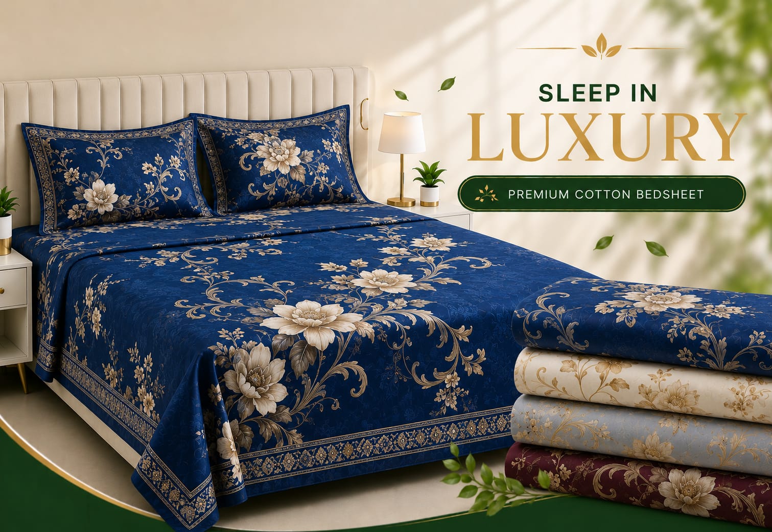 Beautifully packed bed sheet gift set